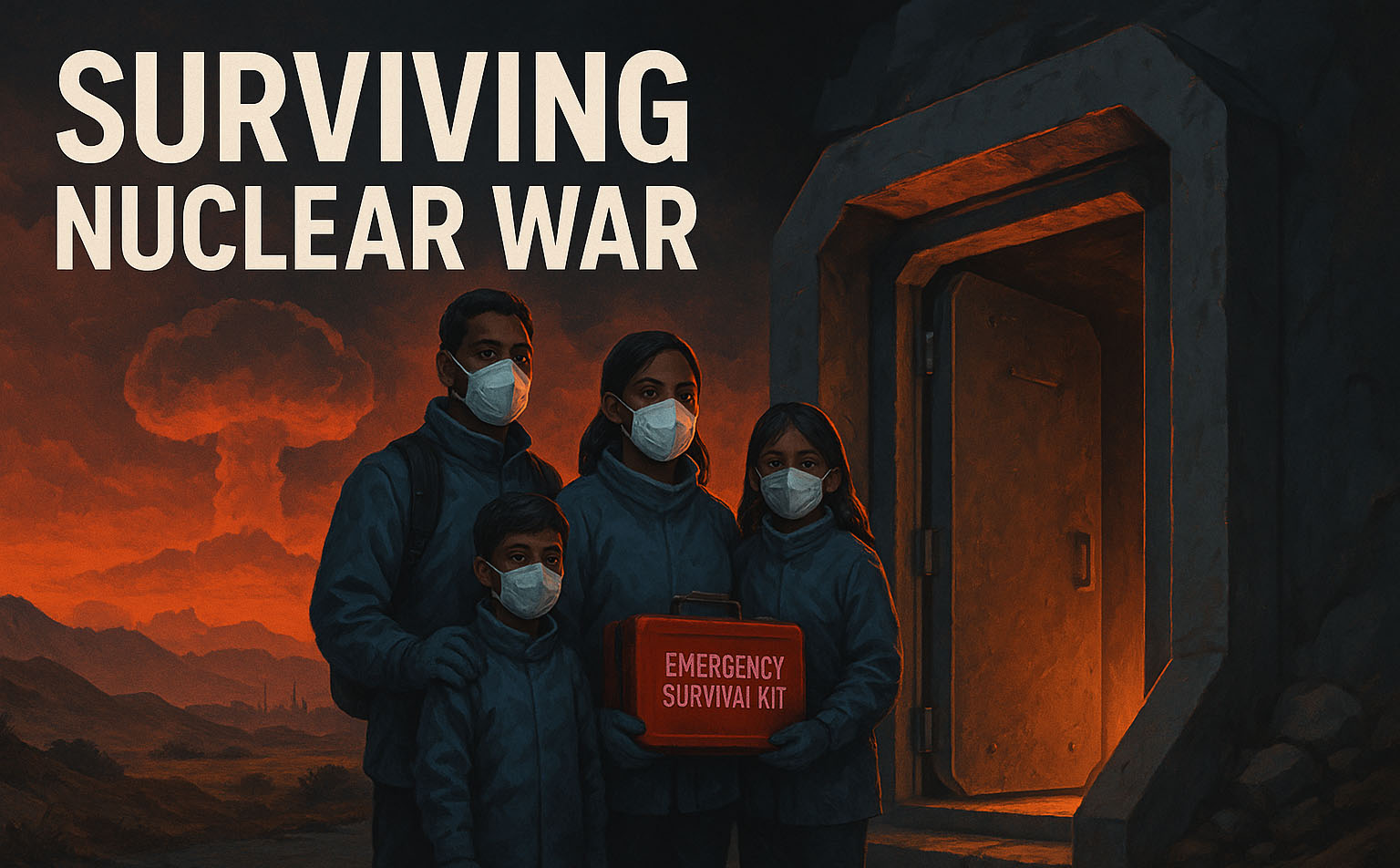 Nuclear war survival shelter with family during Pakistan nuclear crisis